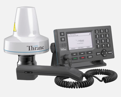 The Lars Thrane LT-4100 system: antenna, control unit and handset